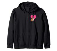 Boxer Dog Mom Dog Lover Valentine's Day Heart Design Zip Hoodie