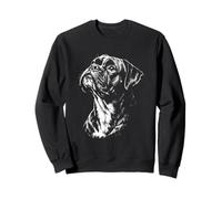 Boxer Dog Portrait Black and White Sweatshirt