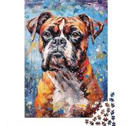 Boxer Dog Portrait Jigsaw Puzzles for Adults Animal Puzzles 1000 Pieces Impossible Puzzle for Adults Gifts 52x38cm/1000pcs