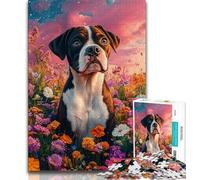 Boxer Dog Puzzles for Teenagers Teens 1000pc Puzzle,Educational Games Home Decoration Deal As Gifts for The Whole Family (38x26cm)