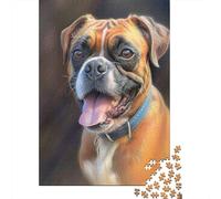 Boxer Dog Sketch 1000 Piece Jigsaw Puzzle, Relaxing Animal Theme for Home Tabletop Fun 52x38cm/1000pcs