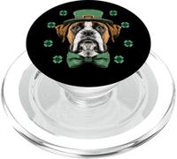 Boxer Dog St. Patricks Day Pattys Day Irish Leprechaun Luck PopSockets PopGrip for MagSafe
