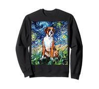 Boxer Dog Starry Night Artwork Canine Pet Art Animal Lover Sweatshirt