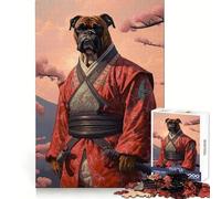 Boxer Dog The Samurai 1000 Piece Jigsaw Puzzle for Adults Recall Skill Quiet Enjoyment Secure Join Great Gift (50X75CM)