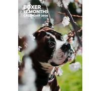 Boxer Dog Wall Calendar, A3 Size, Wire-Bound, Full Colour, Free Pack of Calendar Stickers