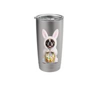 Boxer Dog Wearing Easter Bunny Funny Cute Costume Stainless Steel Insulated Tumbler
