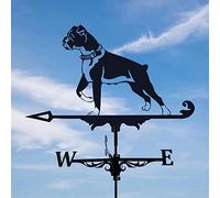 Boxer Dog Weathervane - Cast Iron Wind Direction Indicator For Roof, Garden, Courtyard Decor - Farm Weathervane For Mountain Home