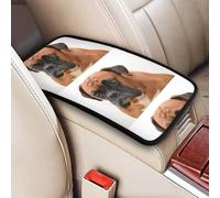 Boxer Dog With Sad Face, Vehicle Center Console Armrest Cover Pad Soft Comfort Car Handrail Box Cushion Universal