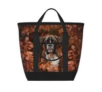 Boxer Dogs Autumn,Lunch Bags Large Capacity Insulated Tote Bag For Women Men Work Picnic Travel