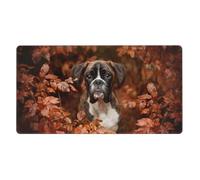 Boxer Dogs Autumn,Mouse Pad Large Desk Pad Computer Keyboard Mouse Mat with Non Slip Rubber Base 40 x 70 cm