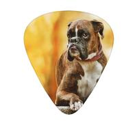 Boxer Dogs Autumn Pets Brown Boxer Dogs,12 Pcs Guitar Pick,3 Different Thickness Plectrums for Acoustic Guitar Bass Ukulele (0.46mm 0.96mm 0.71mm)