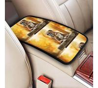 Boxer Dogs Autumn Pets Brown Boxer Dogs, Vehicle Center Console Armrest Cover Pad Soft Comfort Car Handrail Box Cushion Universal