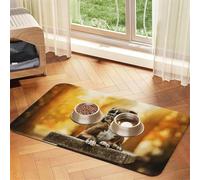 Boxer Dogs Autumn Pets Brown Boxer Dogs,Waterproof Pet Feeding Mat,PU Leather Placemats for Cat Dog Water Bowl,Food Mats,30x45cm