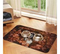Boxer Dogs Autumn,Waterproof Pet Feeding Mat,PU Leather Placemats for Cat Dog Water Bowl,Food Mats,40x60cm