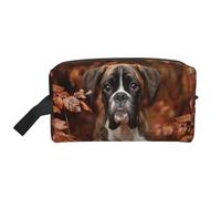 Boxer Dogs AutumnMakeup Trave Bag for Women,Cosmetic Large Capacity Organizer