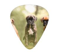 Boxer Dogs Puppies Pets Family Dogs,12 Pcs Guitar Pick,3 Different Thickness Plectrums for Acoustic Guitar Bass Ukulele (0.46mm 0.96mm 0.71mm)