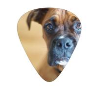 Boxer Dogs Puppy Pets Dogs,12 Pcs Guitar Pick,3 Different Thickness Plectrums for Acoustic Guitar Bass Ukulele (0.46mm 0.96mm 0.71mm)