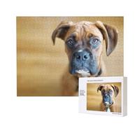 Boxer Dogs Puppy Pets Dogs,500 Pieces Wooden Jigsaw Family Game Jigsaw Puzzles for Adults Teens Home Decor