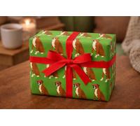 BOXER Gift Wrapping Paper, Large Sheets - Paper size 48x66cm, 2 Sheets with 4 Gift Tags