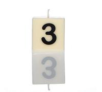 Boxer Gifts Number 3 Candle, White, One Size