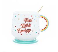 Boxer Gifts Bad B*tch Energy Rainbow Themed Mug Set | Funny Novelty Gift for Her