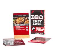 Boxer Gifts BBQ Eats Recipe Cards - 52 Delicious Tips, Tricks and BBQ Recipes for Beginners with Wooden Card Stand- Great Outdoor Grill Cooking Gift for Men