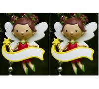 Boxer Gifts Blank Fairy Decoration, Ceramic, Multi-Colour, 7.2 x 5 x 1 cm (Pack of 2)