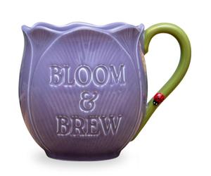 Boxer Gifts Bloom & Brew Tulip Flower Mug - Unusual Gardening Gift, Cute Ceramic Coffee Cup, Plant Presents for Women
