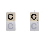 Boxer Gifts C Letter Candle (Pack of 2)