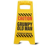 Boxer Gifts Caution Grumpy Old Man Novelty Warning Sign - Old Age Joke Gift for Men & Grandad - Funny Dad Present on Father's Day