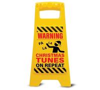 Boxer Gifts Christmas Tunes on Repeat Funny Desk Sign - Novelty Office Decoration & Secret Santa Gift for Colleagues