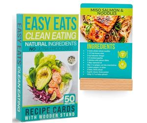 Boxer Gifts Clean Eating Recipe Cards - 10 Minute Prep Quick & Easy Healthy Recipes