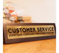 Customer Service' Wooden Desk Sign Boxer Gifts Multi One Size
