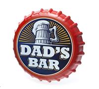 Boxer Gifts Dads Bar Men’s Bottle Cap Wall Sign | Man Cave, Garden or Bar Decorations | Wall Decor for Men | Birthday, Christmas or Father's Day Gift, Multi, TF1301