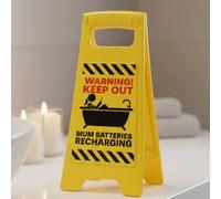 Boxer Gifts Desk Warning Sign - Supermum in Yellow Boxer Gifts Yellow