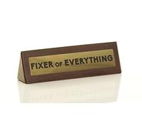 Boxer Gifts Fixer of Everything Novelty Wooden Desk Plaque Sign - Fun Desk Accessories | Funny Secret Santa Gifts For Work Colleague & Office Boss | Unique Gift For Dad