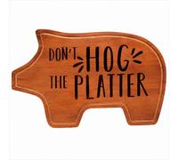 Boxer Gifts Dont Hog The Platter Pig Shaped Wooden Charcuterie Board Cheese Serving Platter 45Cm
