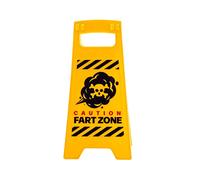 Boxer Gifts Fart Zone Warning Sign Hilarious Desk Accessory Fun Gift For Colleagues, Yellow, DK1020