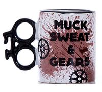 Boxer Gifts Funny Cycling Gift Mug - Muck Sweat & Gears - Novelty Bike Gifts For Men Cyclists - Mountain Biking Presents