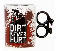 Boxer Gifts Funny Cycling Gifts for Men - Novelty Mountain Bike Mug - Dirt Never Hurt - Biking Secret Santa Gift for Him