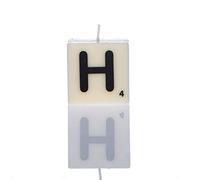 Boxer Gifts H Letter Candle,White,One Size,SP9118