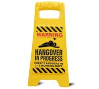 Boxer Gifts Hangover in Progress Novelty Desk Sign - Funny Desk Accessories - Office Secret Santa Gift for Work Colleague