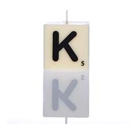 Boxer Gifts K Letter Candle,White,One Size,SP9121