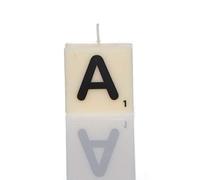 Boxer Gifts Letter A Candle, White, One size