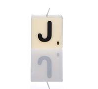 Boxer Gifts Letter J Candle, White, One Size