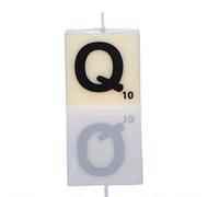 Boxer Gifts Letter Q Candle, White, One Size