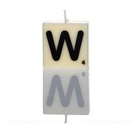Boxer Gifts Letter W Candle, White, One Size