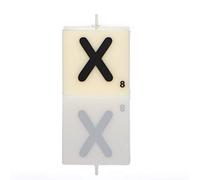 Boxer Gifts Letter X Candle, White, One Size
