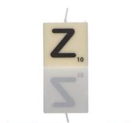 Boxer Gifts Letter Z Candle, White, One Size