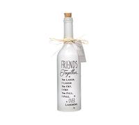 Boxer Gifts Glass Starlight Bottle Friends Together - Light-Up LED, Gift Tag - White